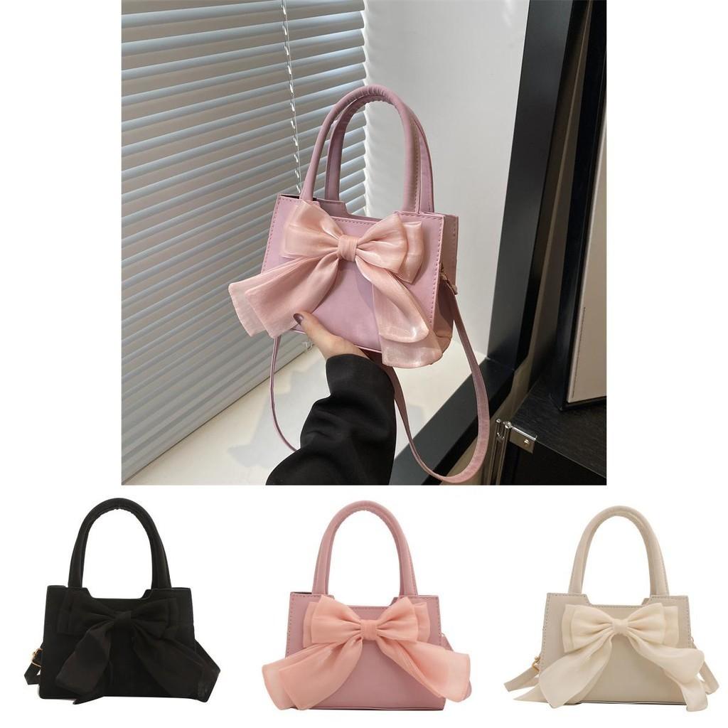 Chic Korean Style Large Capacity Bowknot Bag For Women Spring 2024 Shoulder Crossbody