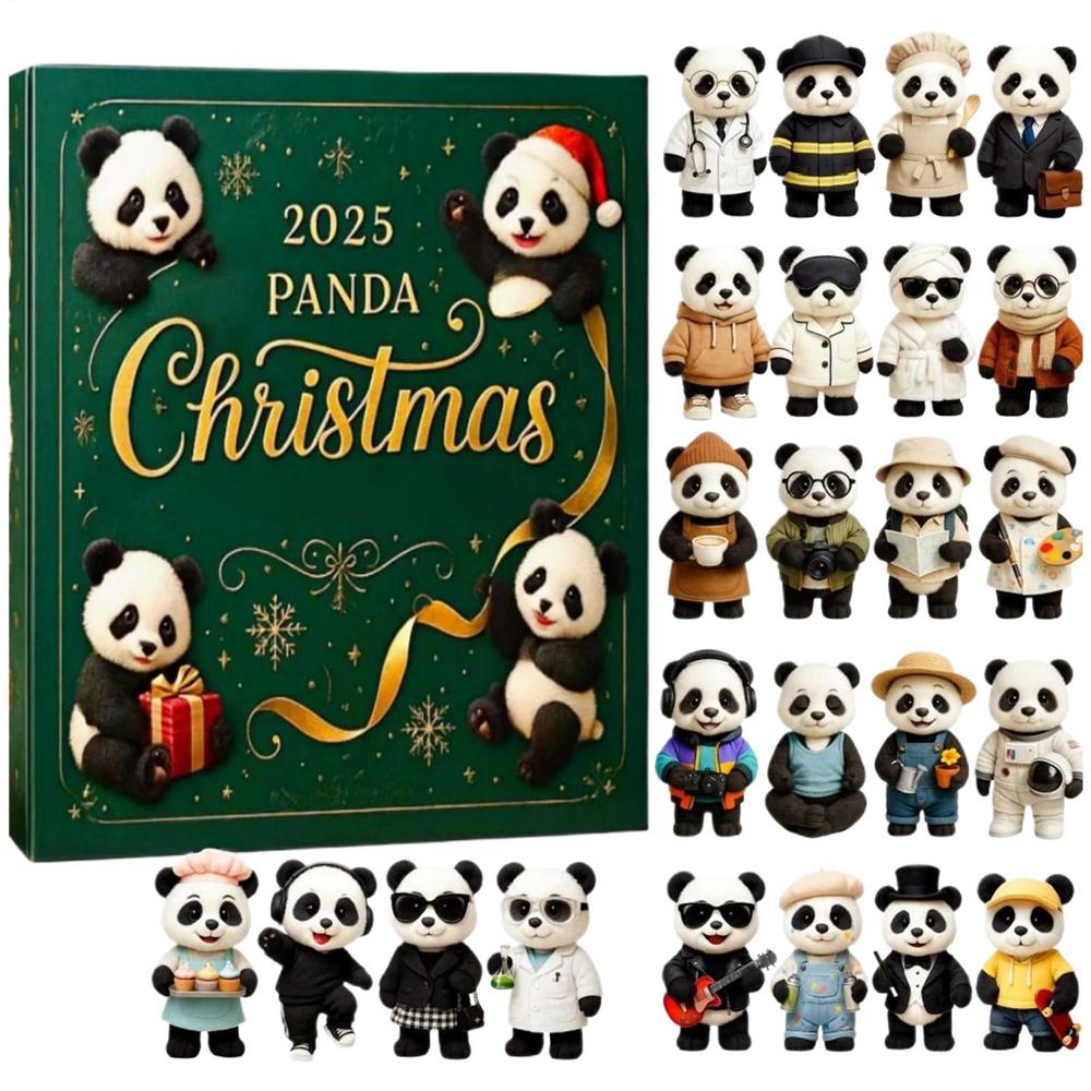 

Christmas Panda Advent Calendar 2D Acrylic Hanging Ornaments 24 Days Countdown Calendar Christmas Tree Decorations Xmas Gifts A