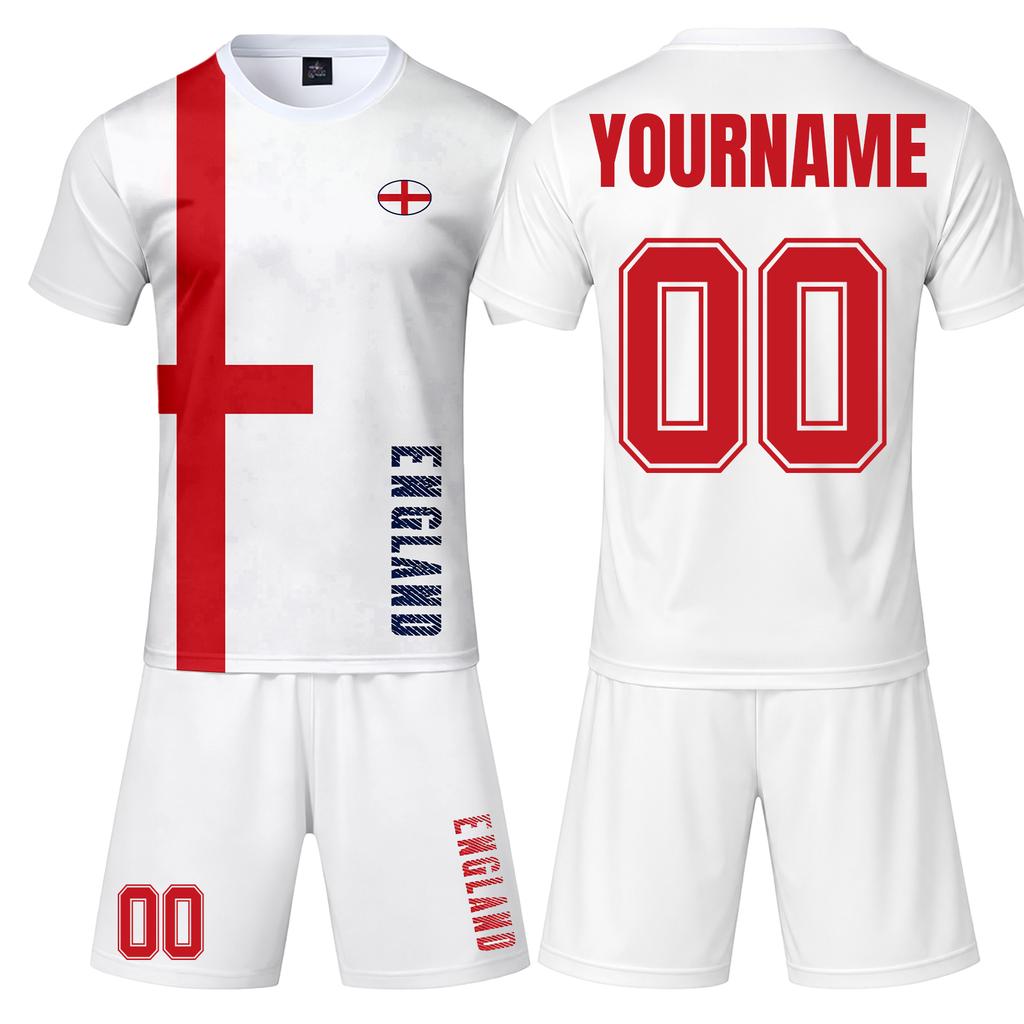 Adult and Kids Soccer Jersey Set Customizable Football Shirt and Shorts Lightweight Breathable Sportswear Suitable for Team Training and Matches