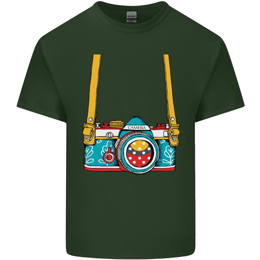 Photography Camera Around Neck Unisexs Light Cotton TShirt