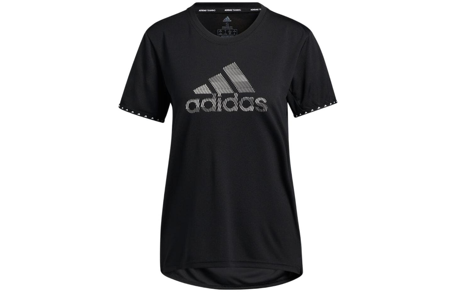 

Adidas T Shirts Women s Black Crew Neck Moderate Straight Fit GQ9412 L