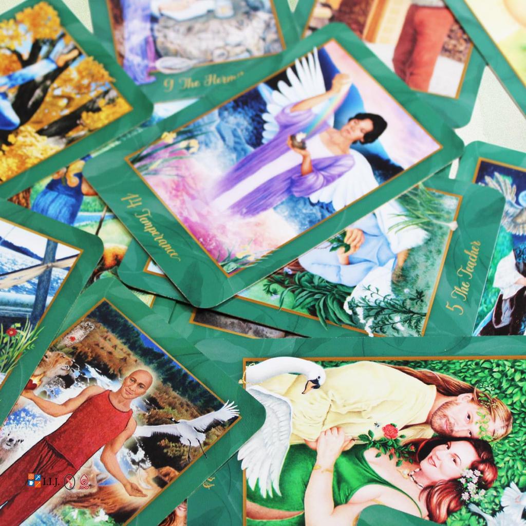 I.I.J Gaian Tarot 2nd Edition Tarot Cards, Waite Edition, 78 Cards, Tarot Reading, Japanese Instruction Manual Included, Authentic Product