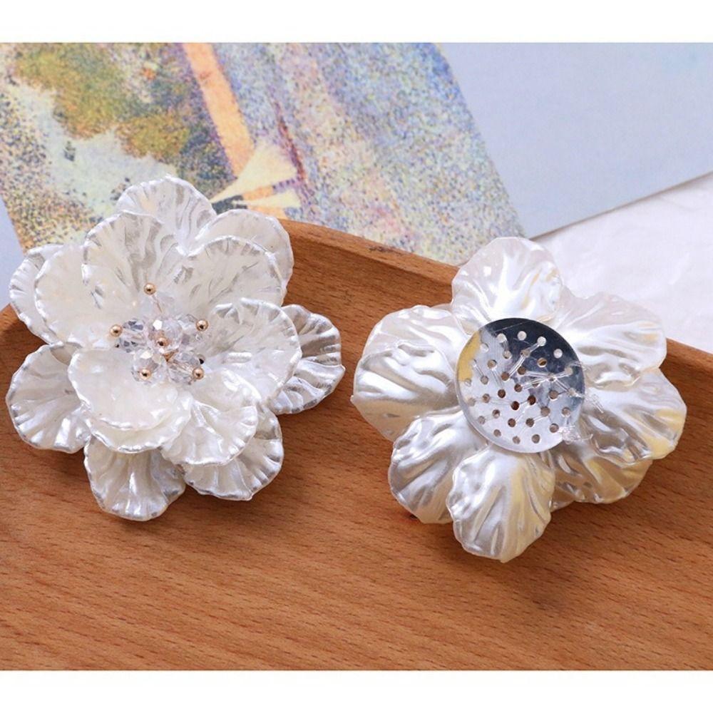 5Pcs Acrylic Garment Decoration Flower Multi-layer Design Multi-layer Flower Craft Hair Clip