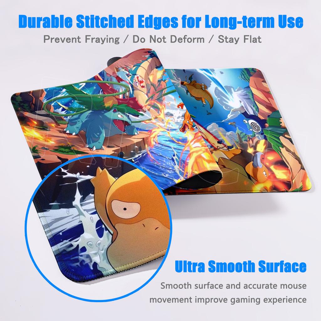 New Cool Wallpaper P-Pokemons Charizard Mouse Pad Anime Gaming Accessories Large Carpet PC Computer XXL Laptop Keyboard Desk Mat