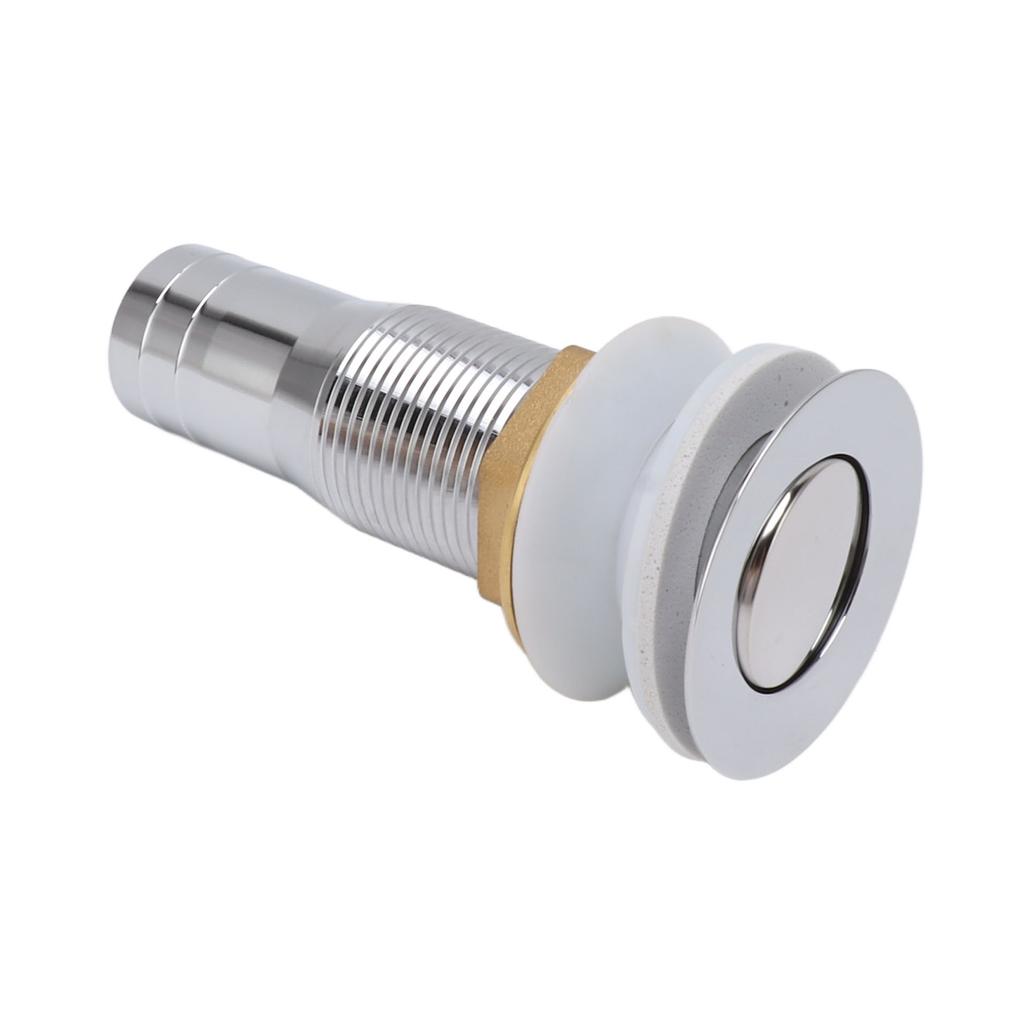 Bathroom Sink Drain Stainless Steel Polished Electroplated Flip Top Anti Blocking Short Vanity