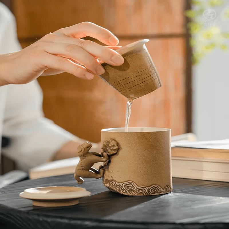 Wanqian Tang Edenus Du Hufu Ceramic Tea Separation Office Mug