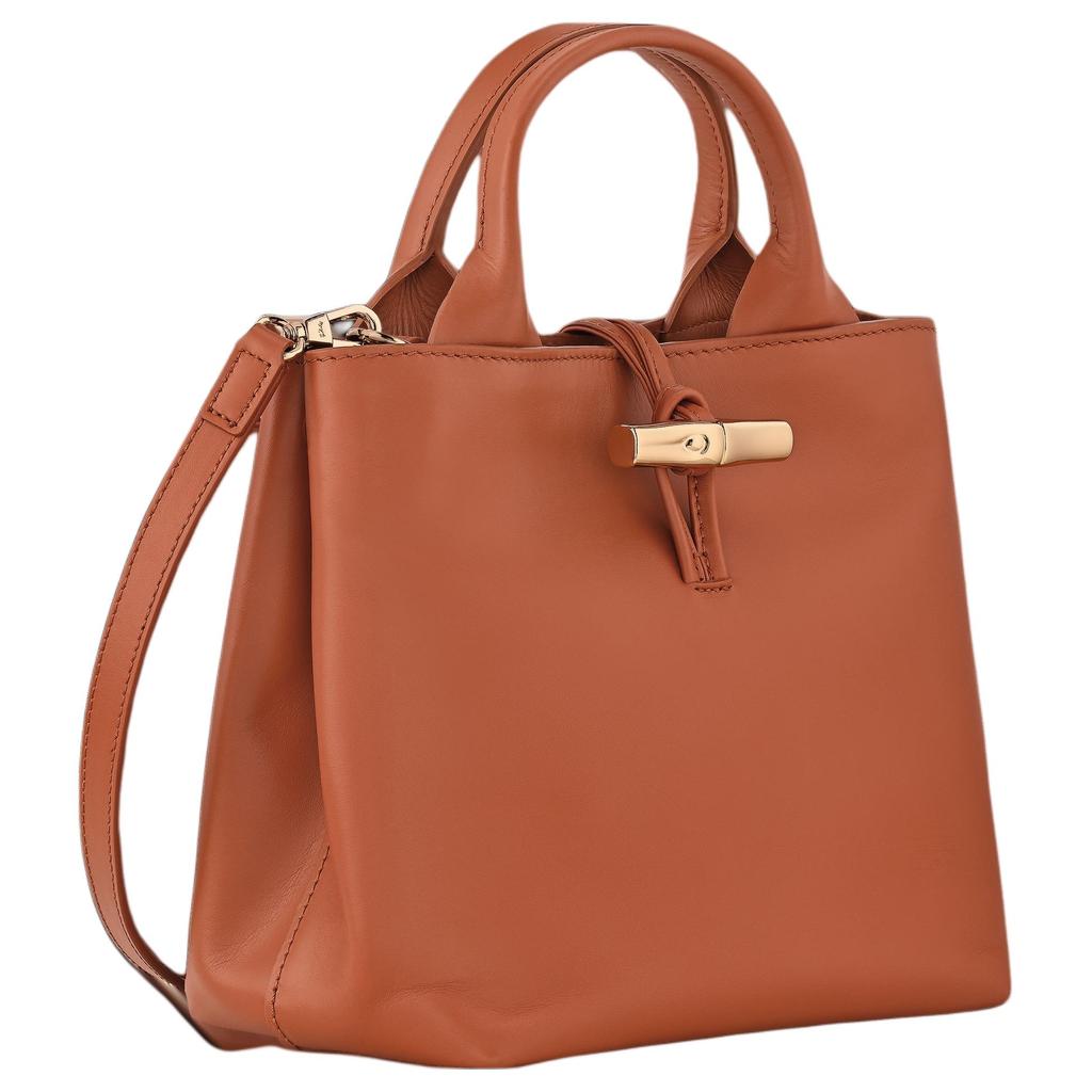 Longchamp Le Roseau Classic Bamboo Buckle Closure Leather Tote Bag Small Women Tote Bags Bark 10273HGCM11