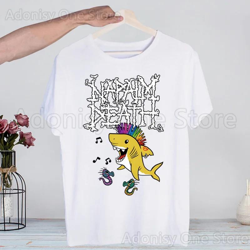Napalm Death Trička Léto Pánské/Dámské Hip Hop Vtipný Potisk Tričko Streetwear trička Krátký Rukáv Topy