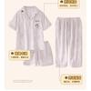 Boys Ice Silk Pajama Set 3-Piece Short Sleeve Cartoon Home Wear Kids Ages 8