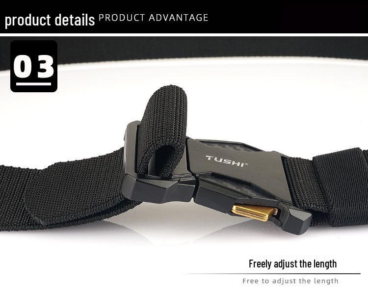 Men's Tactical Quick Release Nylon Elastic Belt