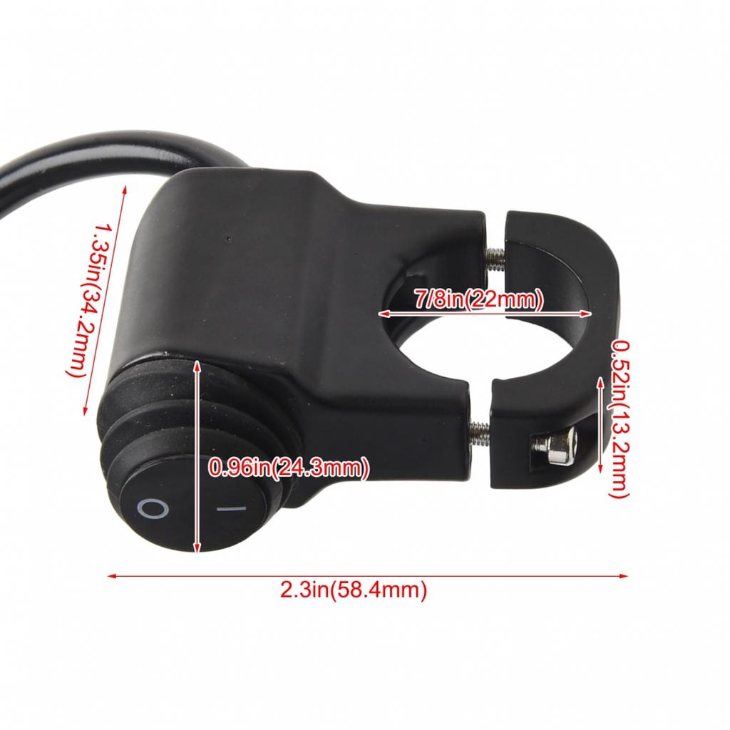 Headlight Switch Waterproof 12V Black CNC Aluminum-alloy