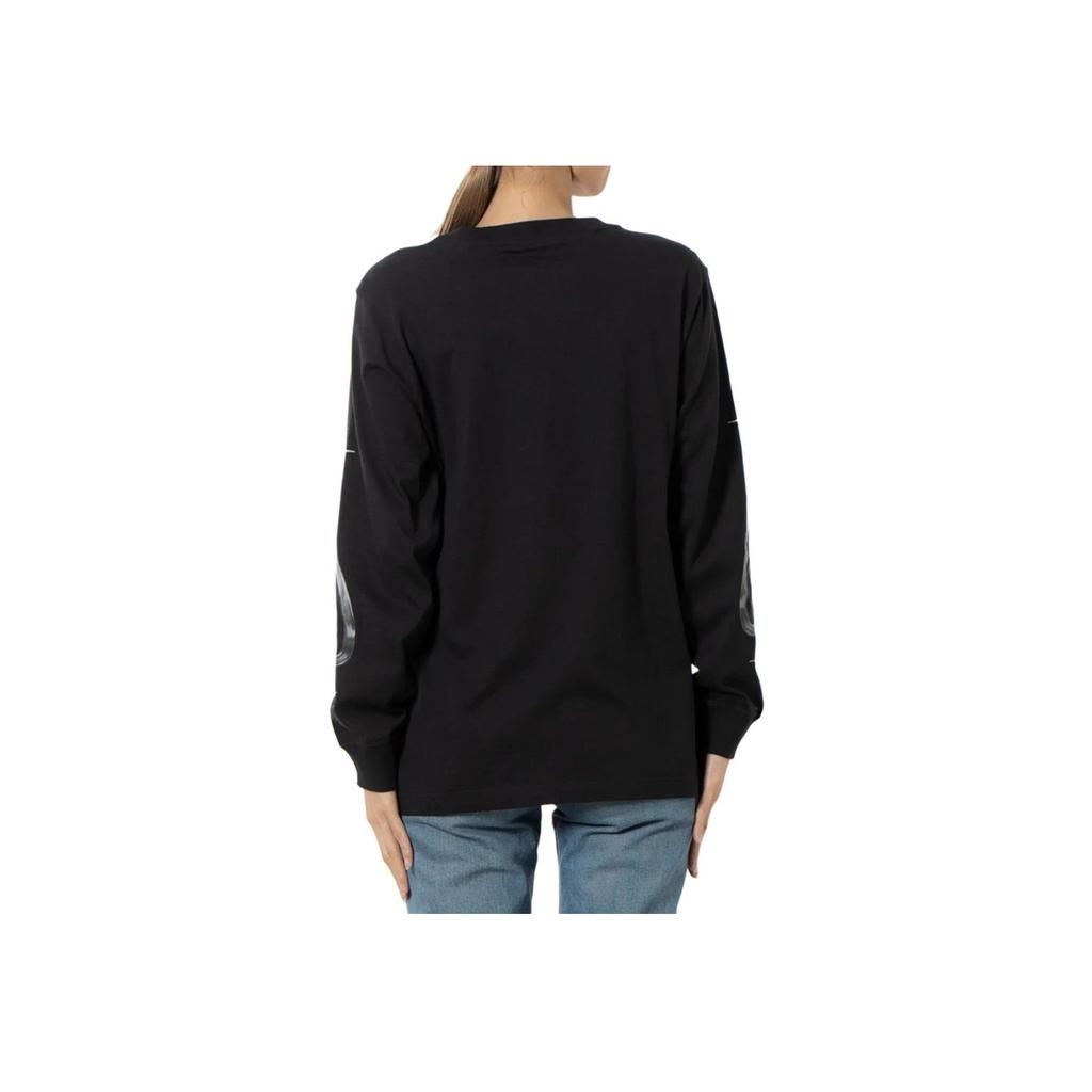 Nike Fashionable Simple Loose Long Sleeve T-Shirt Women Tops Black FQ5675-010