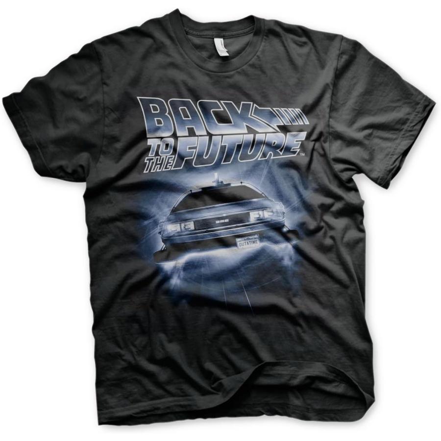 Officially Licensed Back To The Future - Flying Delorean Mens T-Shirt (Black) S