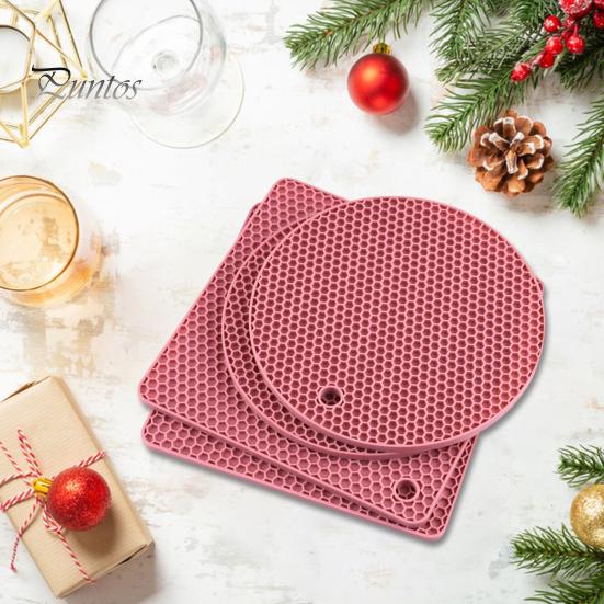 Silicone Trivet Mats for Hot Dishes Heat Resistant Pot Holder for Potholders Drying Jar Opener Spoon Holder Coaster Multipurpose Kitchen Placemats