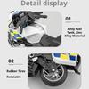 1:14 R1250RT Police Motorcycle Model Alloy Diecast  Toy Car Sound Light Pull Back Shock Absorption Miniature Motorbick Kids Gift