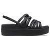Crocs Brooklyn Strappy Black Sandals Women's