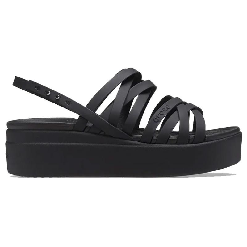 Crocs Brooklyn Strappy Black Sandals Women's