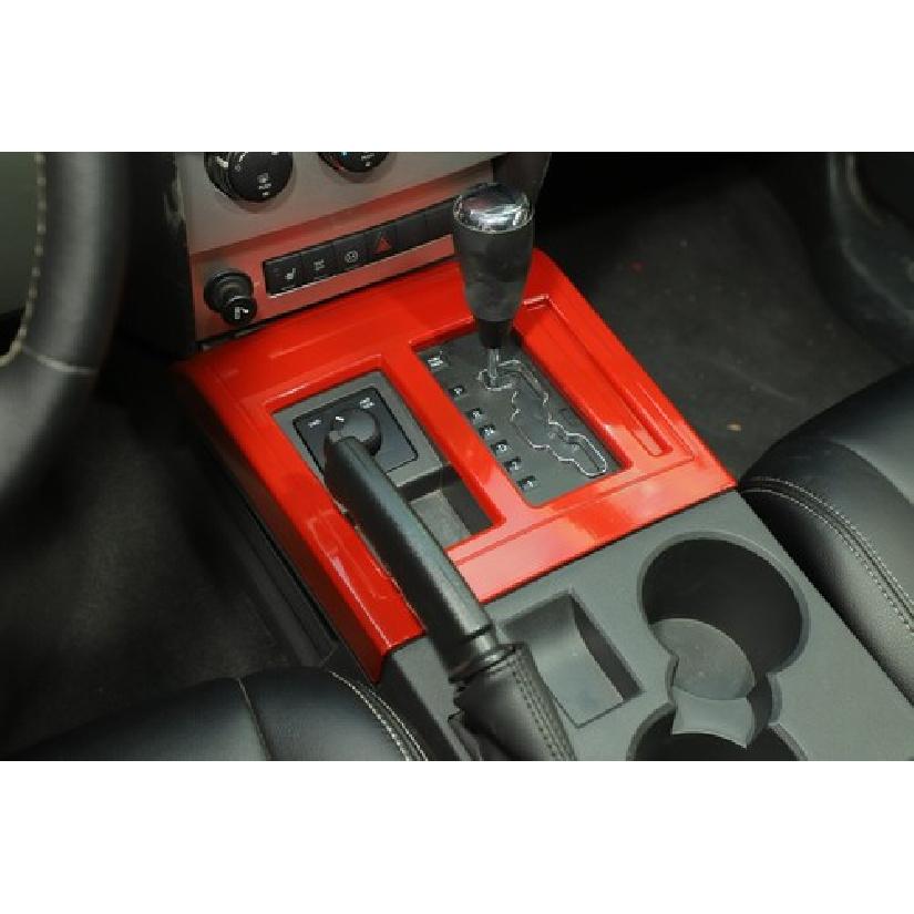 Central Gear Shift Panel Cover Trim Bezel Sticker For Dodge Nitro 2007-2012 Red