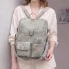 PU Backpack Multi Pocket Zipper Closure Casual Daypack for Women Daily Travel