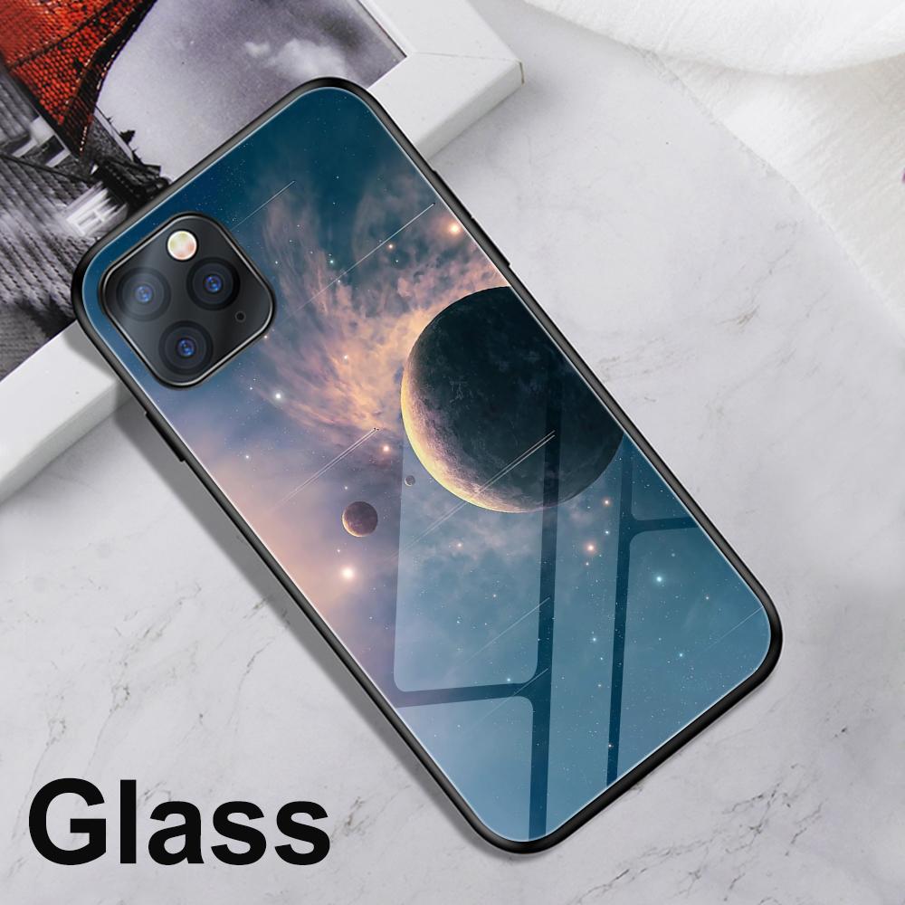 Universe Starry Sky Funda Case for iphone 17 Pro Max Air 16 15 14 13 Pro Max 15 16 Pro 15Plus Tempered Glass Coque