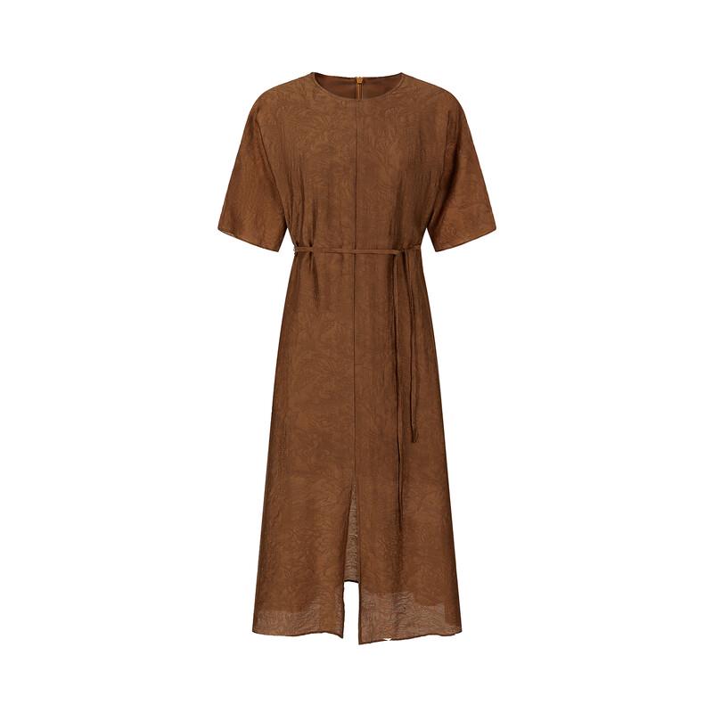 JIUZI Annaco Elegant Jacquard Lyocell-Blend Midi Dress