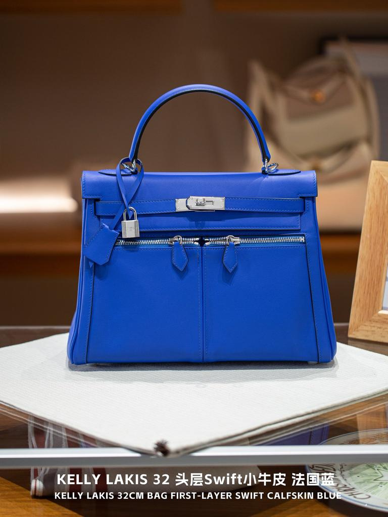 Lakis 32-head Layer Swift Leather Small Crowd Design High-end Sense Wide Shoulder With Handbag