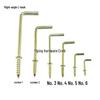 Yellow Right-Angle Decorative 7-Shaped Lamp Hook