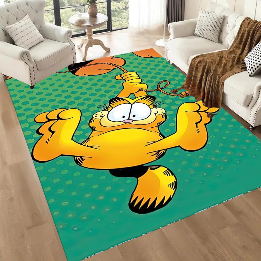 Garfield Breaking Through Square rugs are a great choice for living rooms, bedrooms, home décor, and as gifts