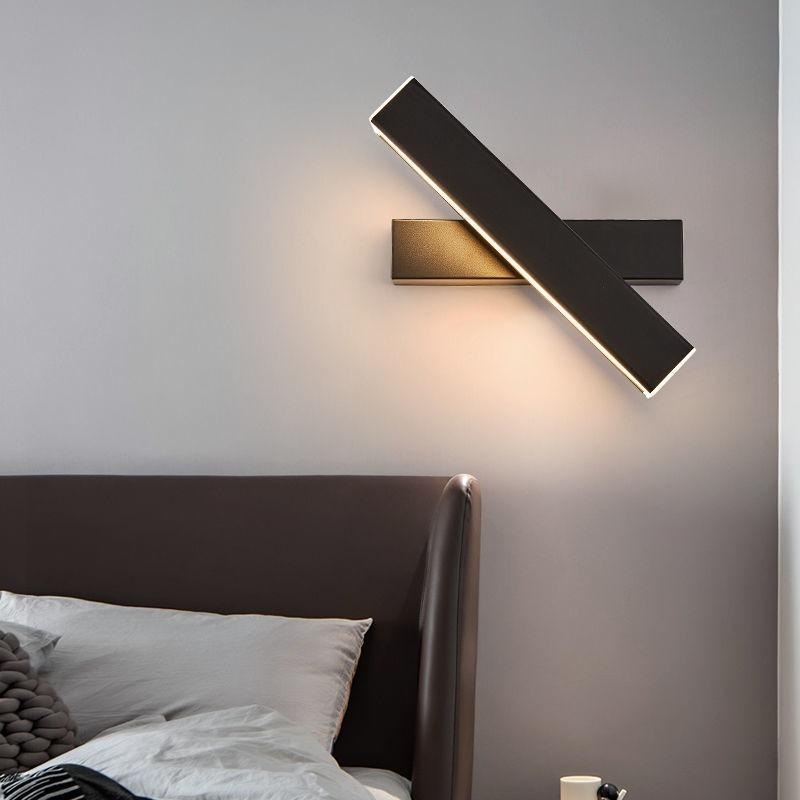 LED Wall Lamp Nordic Study Rotary Dimming Reading Wall Lamp Living Room Bedroom Bedside Aisle Lamps