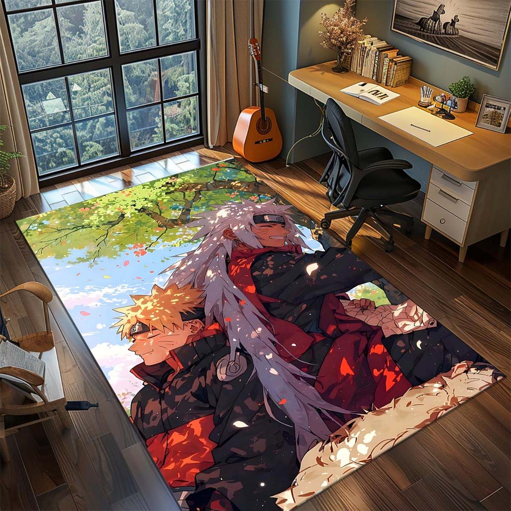 Naruto Anime Rug Carpet Large Area Rug Non Slip Washable Floor Mat Gamer Room Bedroom Home Decor -QJY
