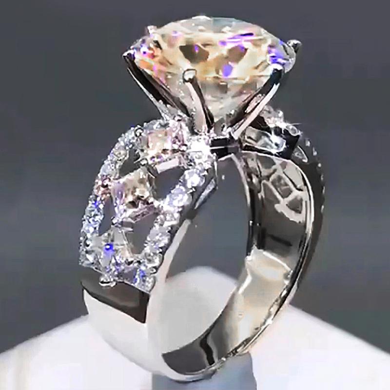 

Huitan New Trendy Wedding Zircon Women Rings Brilliant Cubic Zirconia Crystal Engagement Anniversary Ring for Female Drop Ship 6