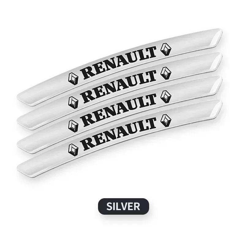 4pcs metal Car Wheel Hub Decoration Stickers For Renault Megane 1 Scenic Logan Laguna Espace Symbol Clio 4 RS Dacia ZOE Koleos PP25