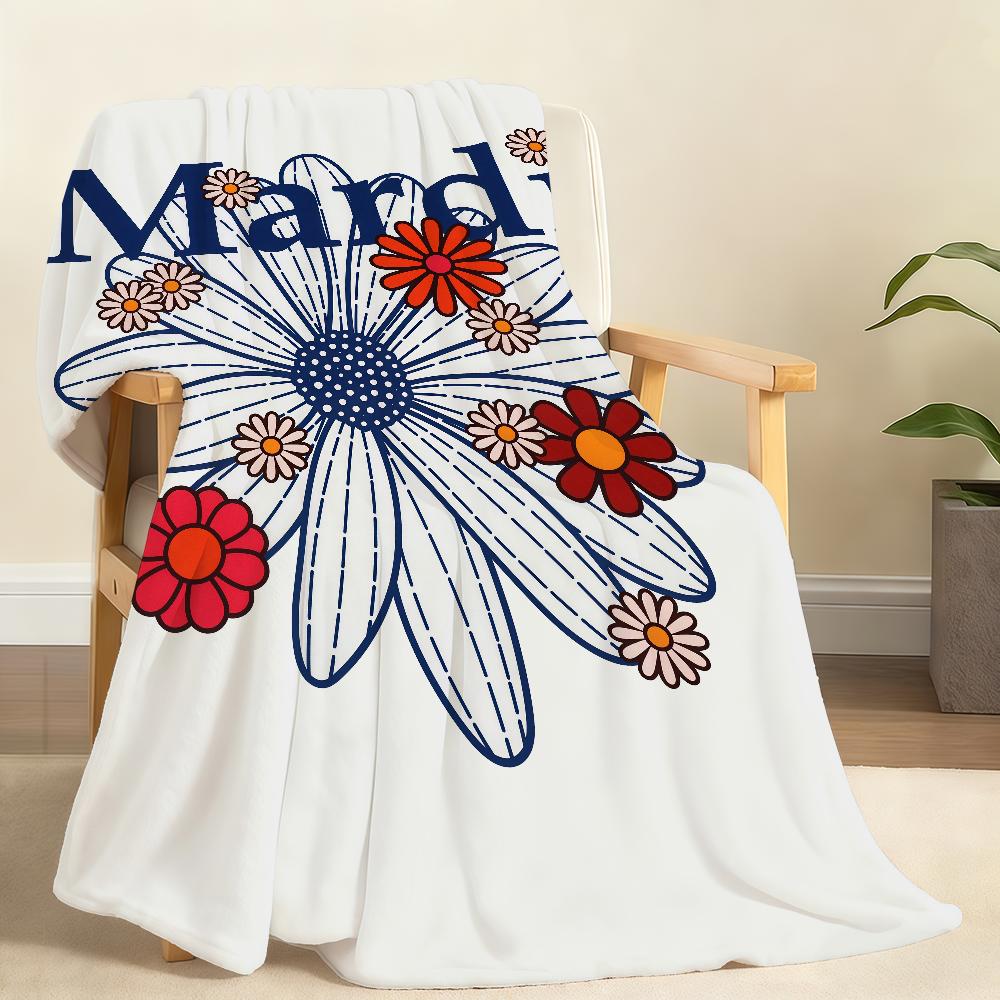 Classic Beautiful M Mardi I M MerCreDI I Blanket Soft Throw Blanket for Home Bedroom Bed Sofa Picnic Travel Office Blanket Gift 75x90cm