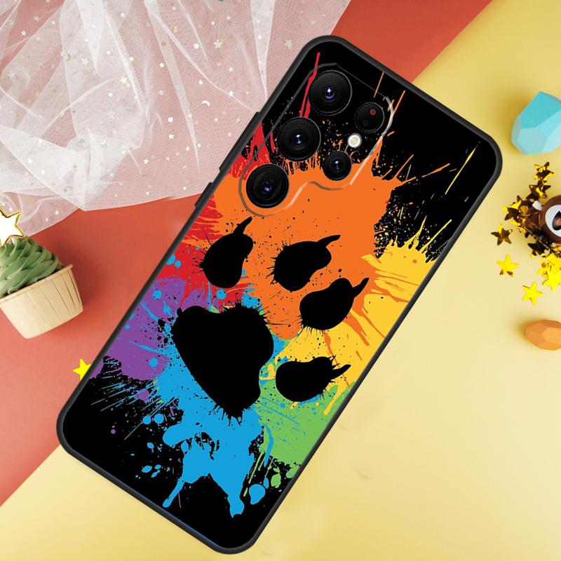 Cat Dog Paw Design Case For Samsung Galaxy S23 Ultra S24 S22 S20 S21 FE Note 10 20 Ultra S8 S9 S10 Plus Cover
