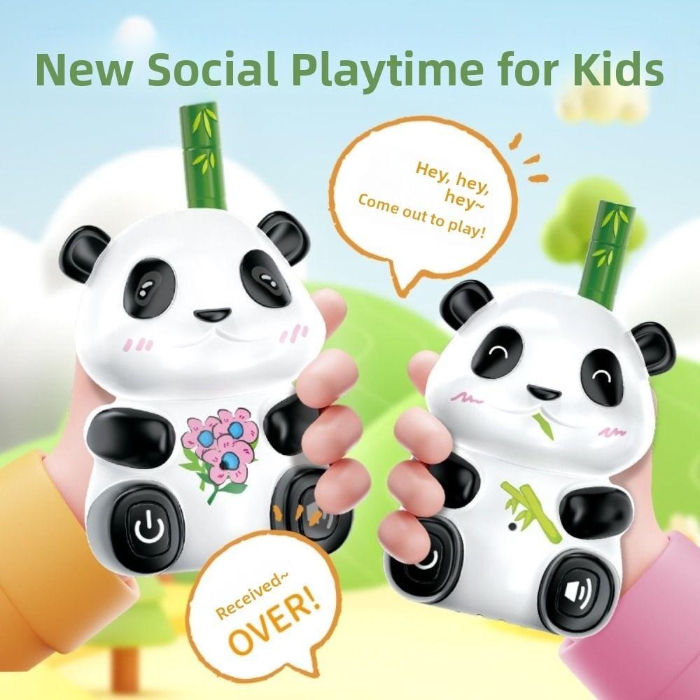 2Pcs Transceiver Kids Walkie Talkie Toys Panda Mini Handheld Walkie Talkie  Birthday Gift
