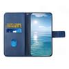 For iPhone 17 Pro Case Line Pattern Wallet Leather Phone Cover with Wrist Strap