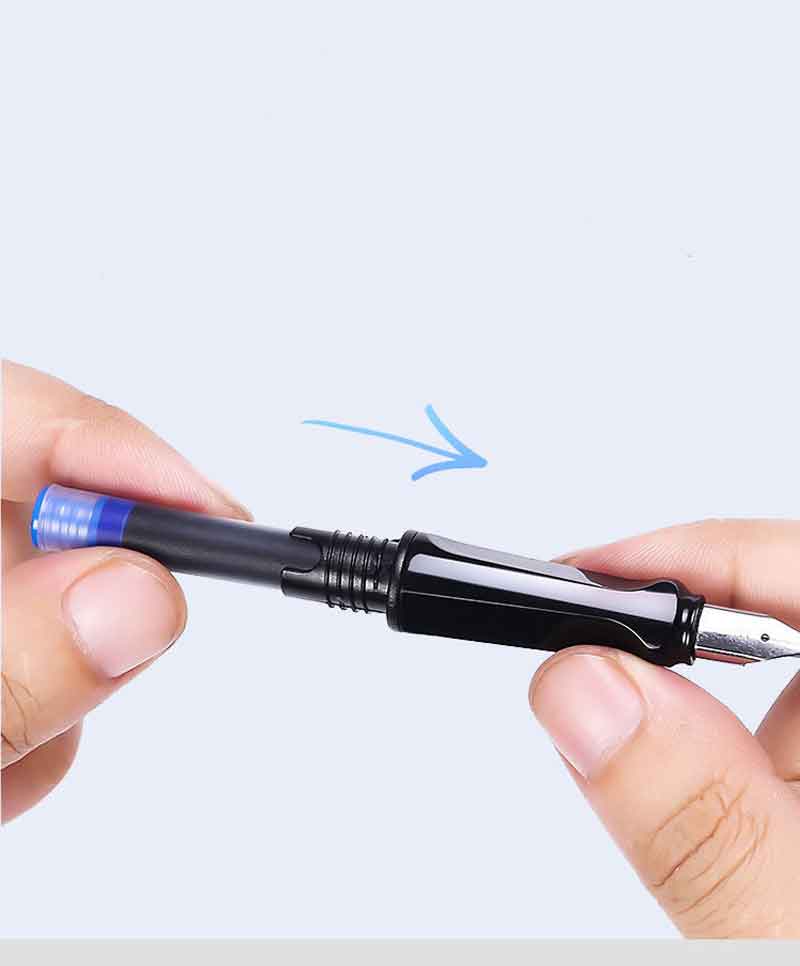 12PCS/Set Colourful Ink Sac Fountain Pen Ink Cartridges Refills Ink 3.4mm Blue Black Refills Drawing School Office Supplies