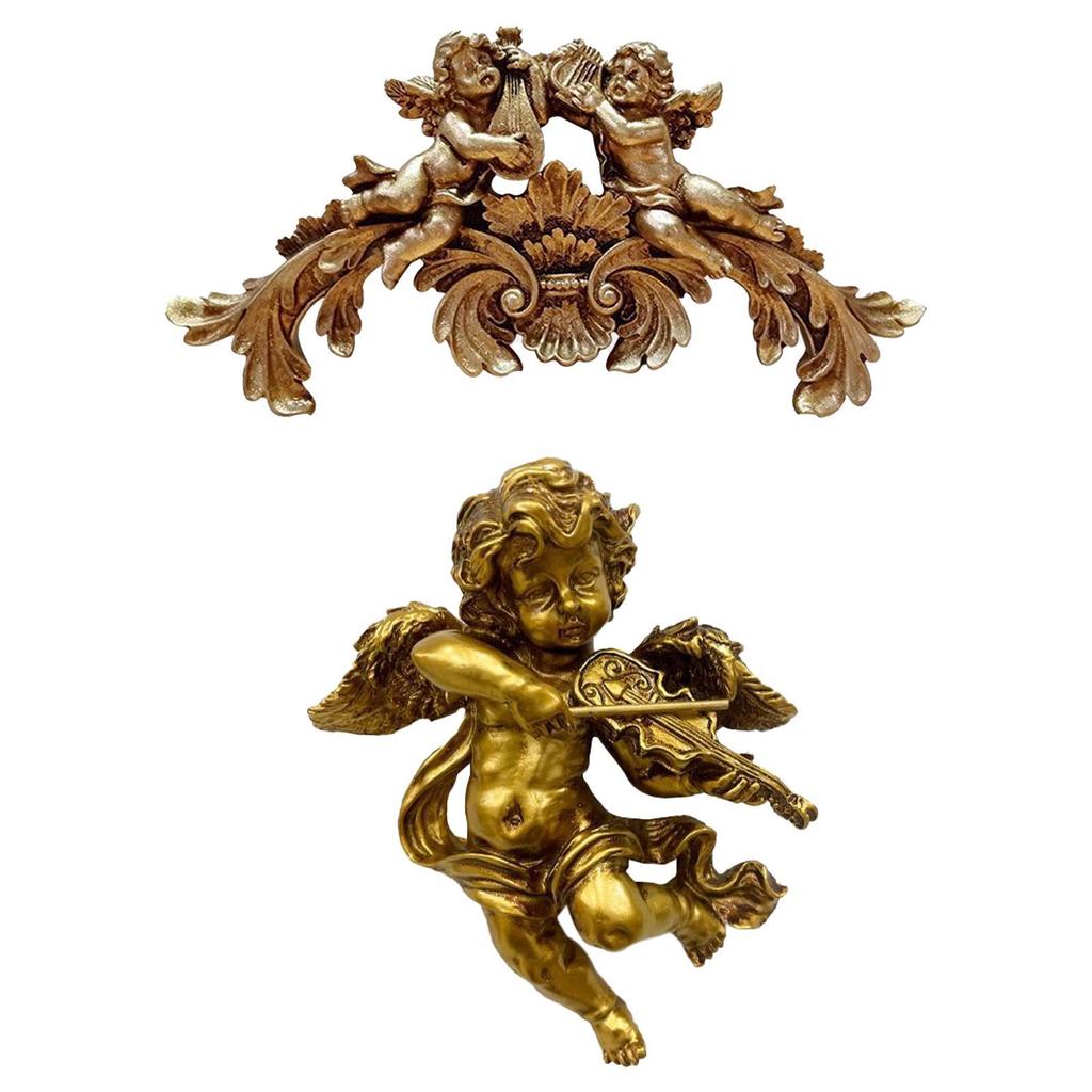 Angel Wall Sculpture Home Decor Angel Statue for Fireplace Office Indoor