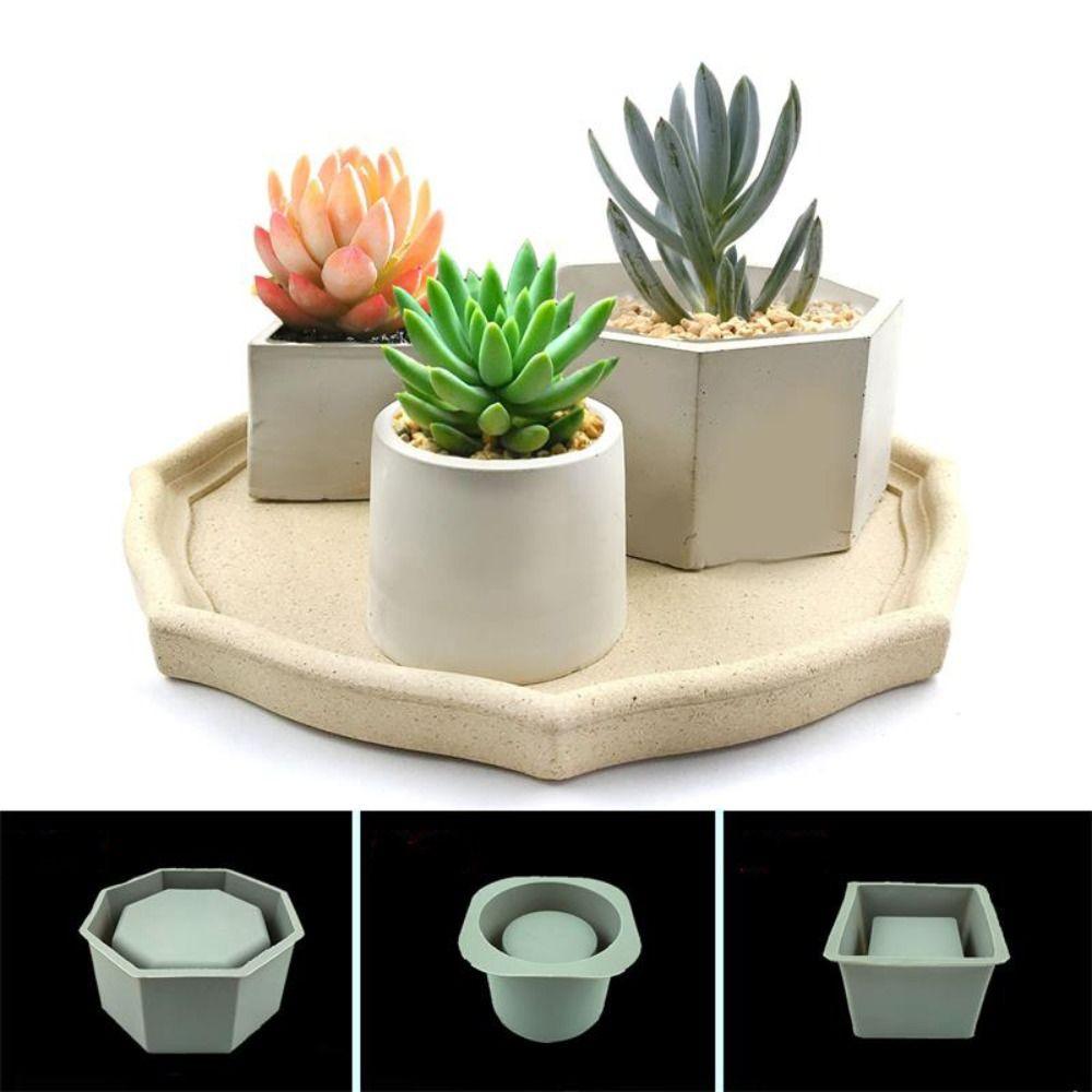 

Reusable Flower Pot Mold Resin Epoxy Silicone Mould Convenient Clay Mold DIY B