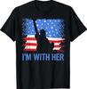 4th of July I'm With Her USA American Flag T-Shirt