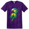 Parrot T Shirt Colorful Tropical Bird Paint Splatter Art Graphic Tee Gift Lovers