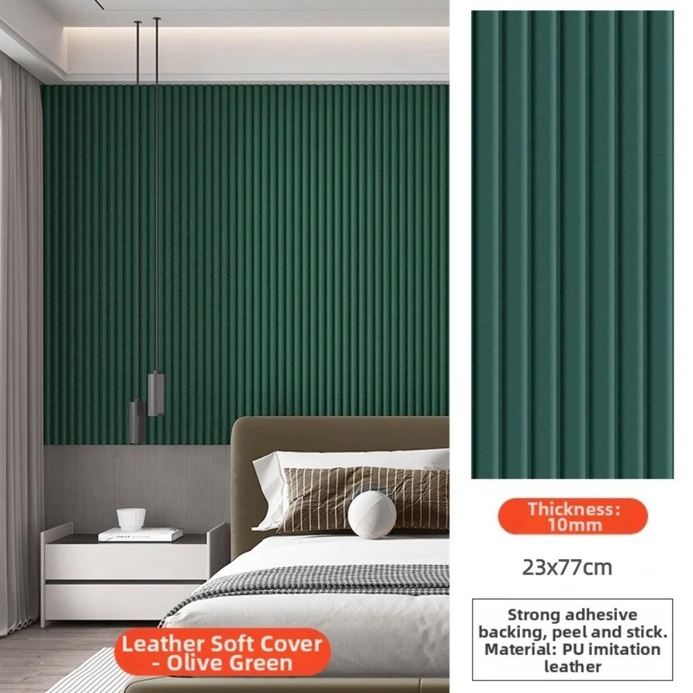 Leather Soft Bag Wall Sticker Large Size Anti-collision 3D Sticker Thickened Peel and Stick Wall Panels Wallpaper
