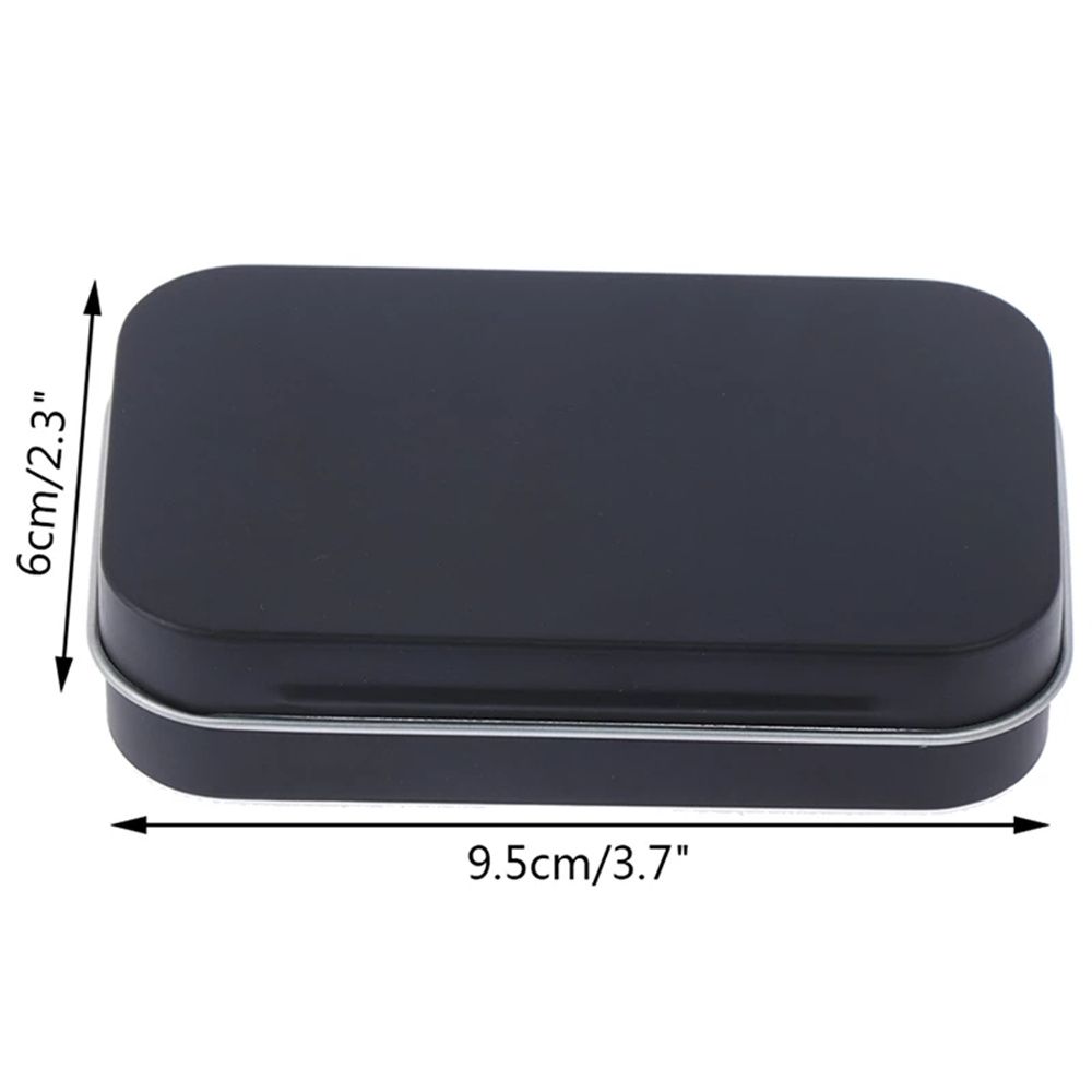 Kit de Supraviețuire Bijuterii Organizator Monede Negru Cutie Metalică Golă Neagră Cutie de Depozitare Cutie Bomboane Etui Carduri