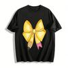 Cute Pencil Bow Print Casual Top Pure Cotton T-shirt