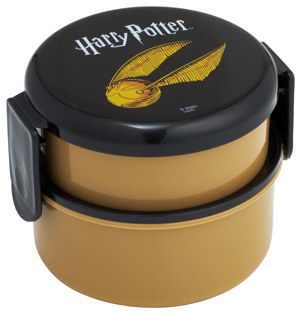 

Skater Мир волшебников Гарри Поттера Снитч Ланч-бокс, Сделано в Японии, 500 мл, Двухъярусный, Круглый, Антибактериальный, (ONWR1AG-A)