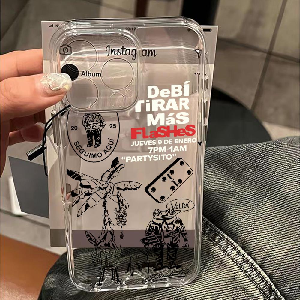 DTMF Debí Tirar Más Fotos b-bad b-bunny Phone Case For Samsung Galaxy S25 S24 S23 S22 S21 FE Edge Ultra Lite 5G Clear Back Cover