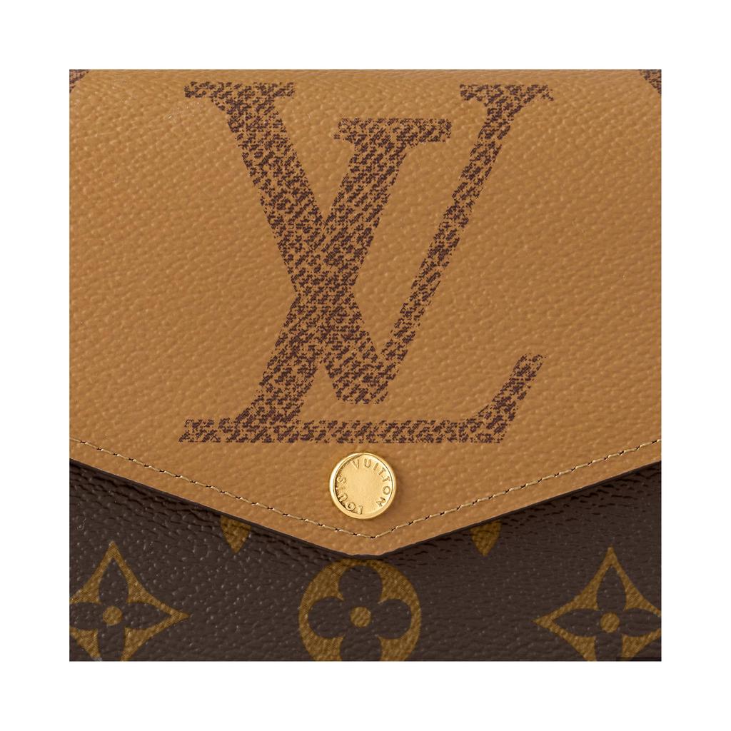 Louis Vuitton Sarah Wallet Brown Monogram Reverse Canvas Women Wallets M80726