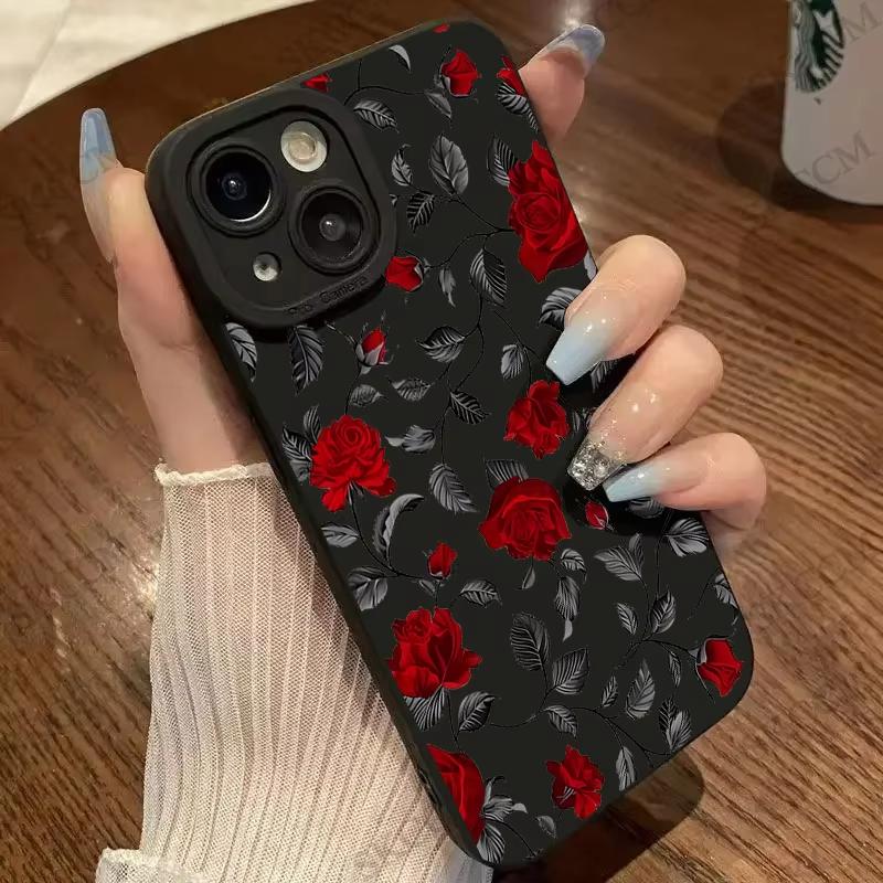 Nový Retro Módní Růžový Kryt na Telefon Pro iPhone 16 15 14 13 12 11 Pro Max XS XR X 7 8 16 Plus Nárazuvzdorný Matný Měkký Silikonový Kryt