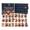 Blind Box Surprise Gift Highland Cow Advent Calendar with 24 Unique Hanging Ornaments for Thanksgiving Christmas Pumpkin Maple Leaf Party Supplies