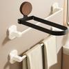 Space Saving Bathroom Towel Rack Rustproof Walnut Wood Towel Rack No Drilling Towel Rack  Apartment